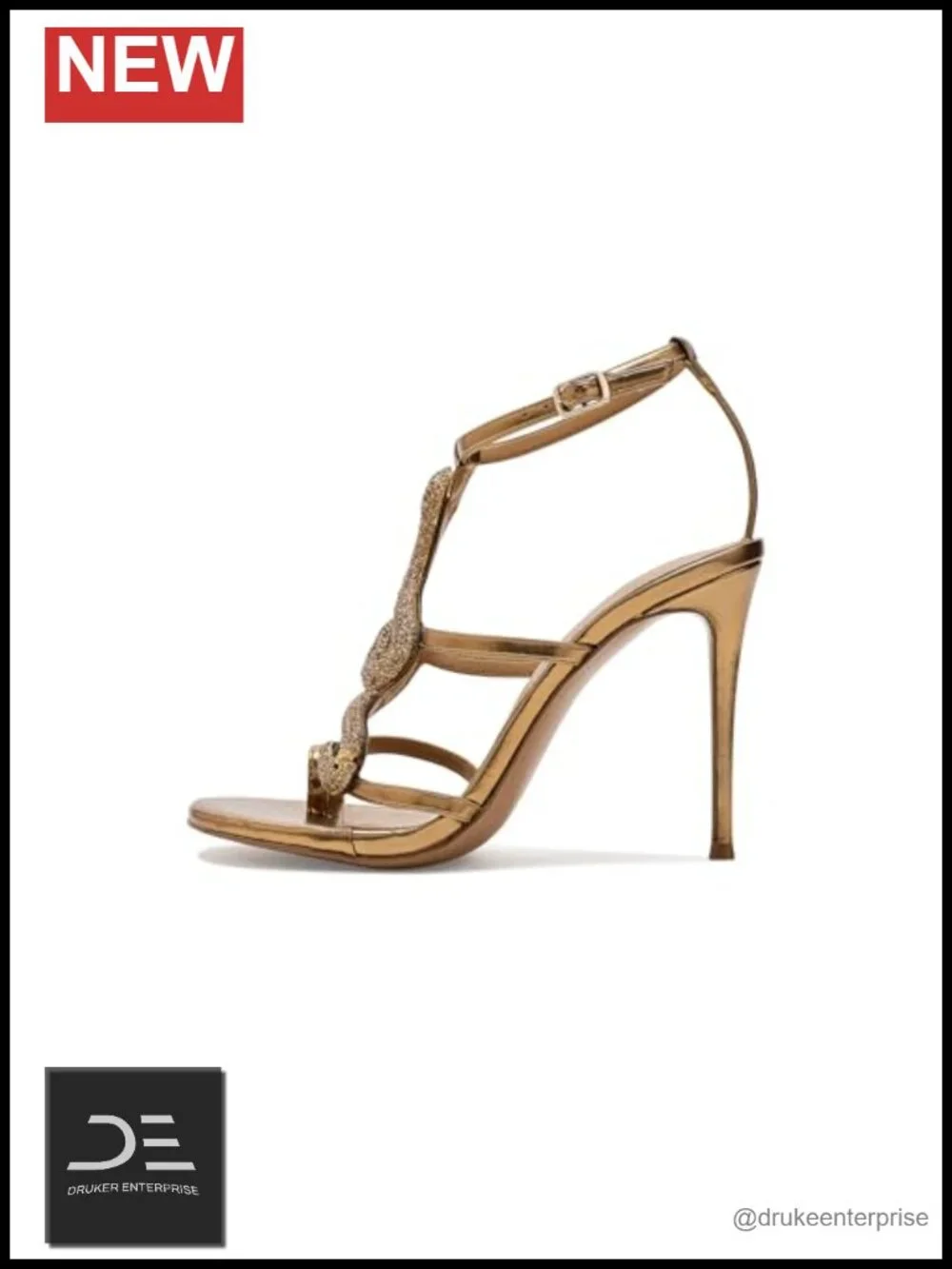 Heeled Sandal Womens Python Print Strappy Sandals